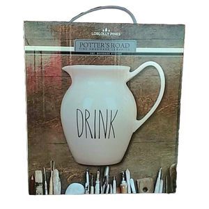 NIB Loblolly Pines Potter's Road 2qt Beverage Pitcher